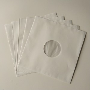 33RPM weiße Kraftpapieraufzeichnung Innere Hülsen mit Loch für 12 Vinylplatten polylined