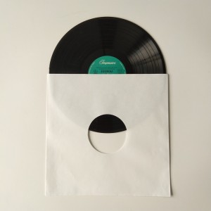 12 LP Weiße Kraftpapier-Schallplattenalbumhüllen mit Mittelloch