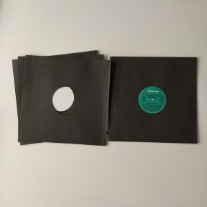 33 U / min Black Paper Vinyl Schallplatten-Aufbewahrungshülle Schutzhüllen